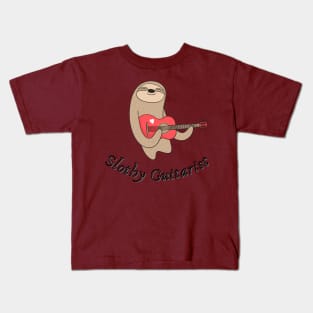 Slothy Guitarist Kids T-Shirt